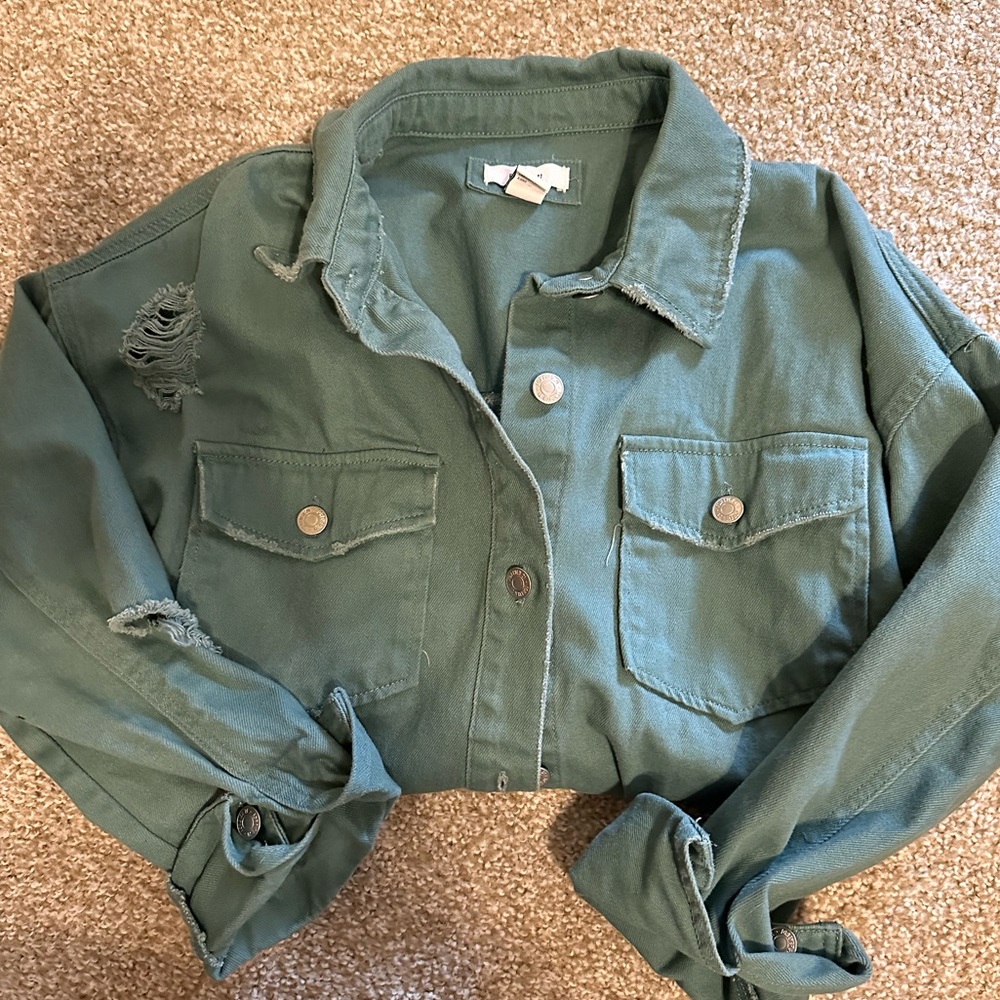Forever 21 oversized distressed jacket